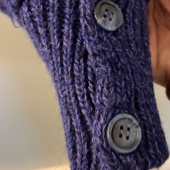 🙂French Connection Womens Cable Knit Turtleneck Sweater Cobalt Blue Size Small - Picture 7 of 8
